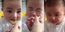 Urnebesna reakcija bebe kada prvi put proba limun (VIDEO)