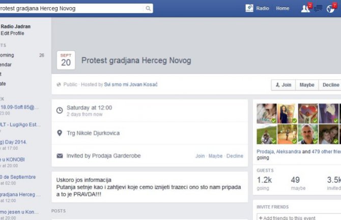 Protest Novljana zbog ubistva Jovana Kosaća