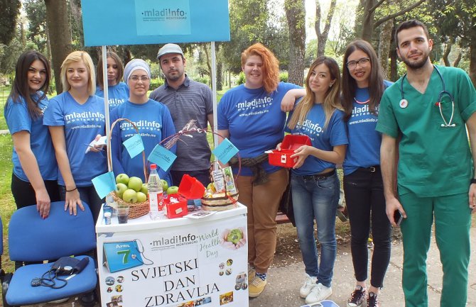 Stotinu prolaznika izmjerilo pritisak, nivo šećera u krvi i tjelesnu težinu u akciji „Mladiinfo Montenegro“