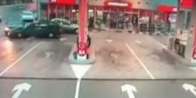 Udes kod benzinske pumpe, povrijeđena jedna osoba (VIDEO)