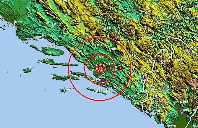 Zemljotres jačine 3.2 jedinice Rihterove skale u Hrvatskoj