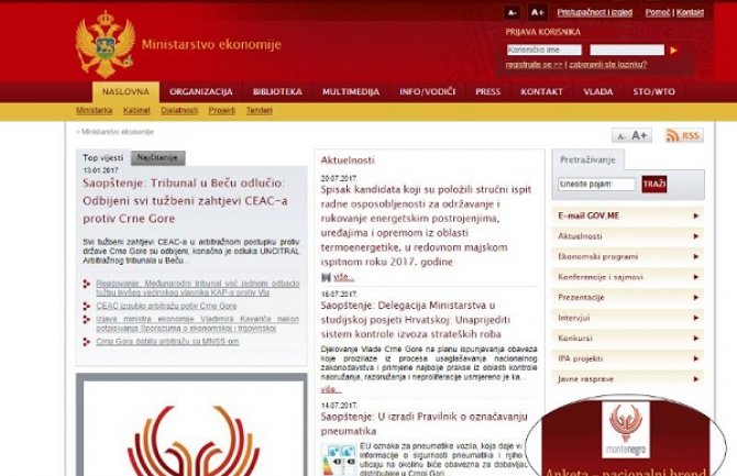 Pokrenuta anketa o nacionalnom brendu Crne Gore