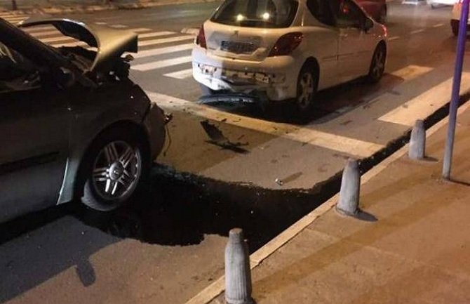 U udesu u Podgorici učestvovala dva vozila