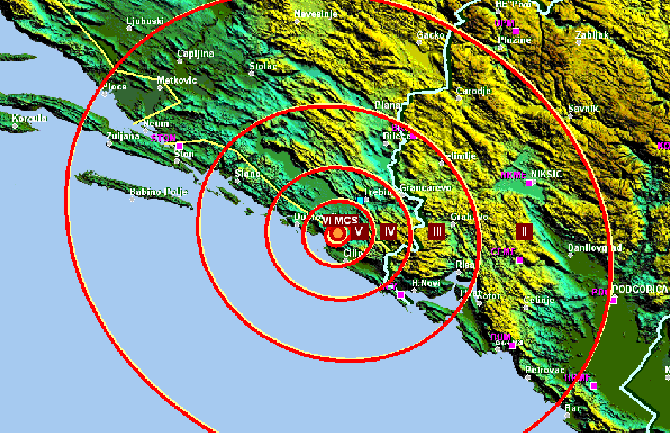 Zemljotres pogodio jug Hrvatske, osjetio se i u Crnoj Gori