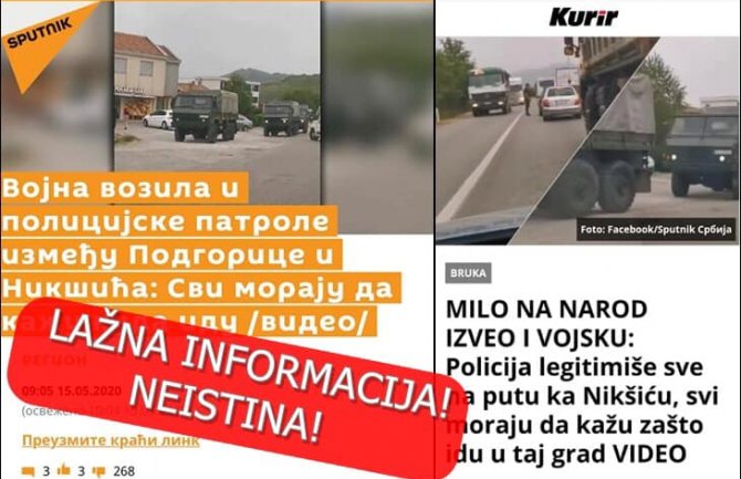 Ministarstvo: Vojni kamioni prevoze opremu iz privremenih bolnica