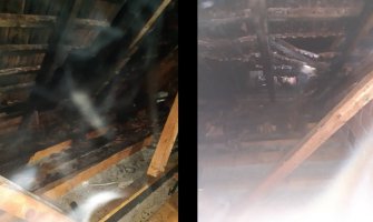 Bijelo Polje: Izgorio dio krova kuće u Lješnici