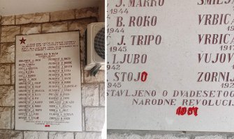 Kotor: Oskrnavljena spomen ploča na Domu kulture u Škaljarima