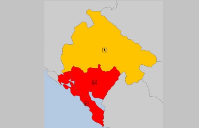 U Crnoj Gori se sjutra očekuje nevrijeme, najavljena obilna kiša, olujni vjetar, nepogode