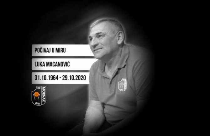 U barskoj bolnici preminuo Luka Macanović, dugogodišnji ekonom Mornara