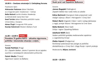 Treći Cetinjski forum od 22. do 24. aprila na FCJK