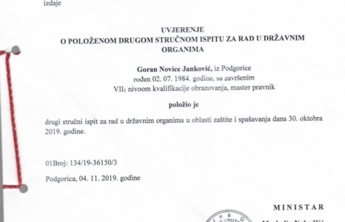 Glavni grad: Janković stručni ispit položio osam i po mjeseci nakon imenovanja