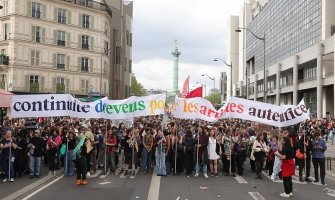 Prvomajski protesti u Francuskoj pretvoreni u političko bojno polje uoči izbora 9. juna