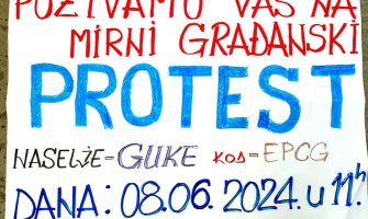 Grupa građana Pljevalja blokira put zbog navodnih problema sa migrantima