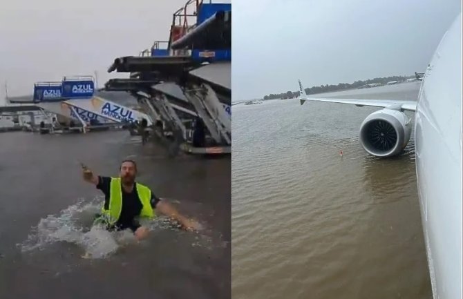 Zbog jakog nevremena španski aerodrom pod vodom i letovi obustavljeni: Putnici ostali zarobljeni